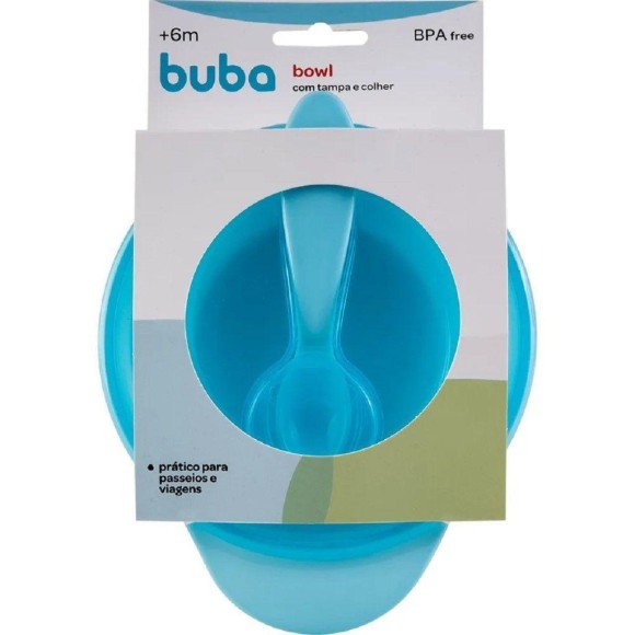 BUBA BOWL COM TAMPA E COLHER AZUL