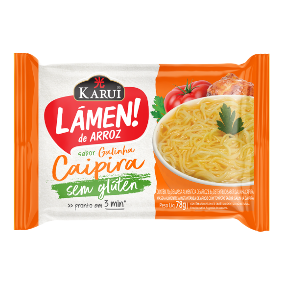 KARUI LAMEN DE ARROZ SABOR GALINHA CAIPIRA 78G