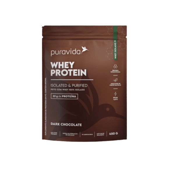 PURAVIDA WHEY PROTEIN 100% DARK CHOCOLATE 450G