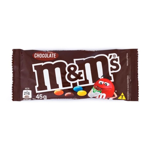 CONFEITOS M&M'S DE CHOCOLATE AO LEITE 45G.