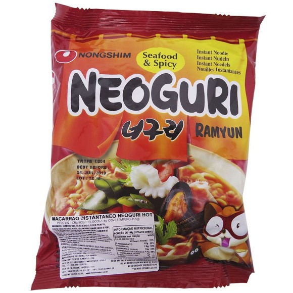 LAMEN NEOGURI SEAFOOD SPICY NONGSHIM, 100G