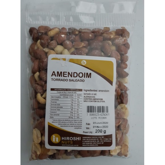 AMENDOIM TORRADO SALGADO HIROSHI 200G