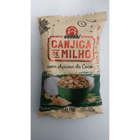 CANJICA DE MILHO COM AÇÚCAR DE COCO OKOSHI 50G