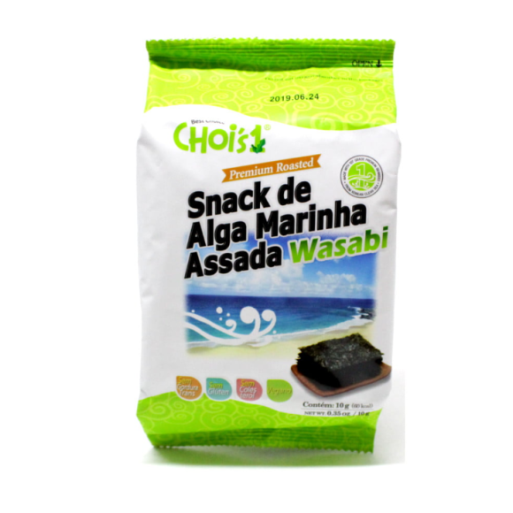 SNACK DE ALGA MARINHA ASSADA WASABI 1 10G