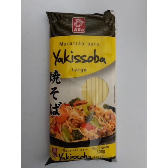 MACARRÃO PARA YAKISSOBA LARGO ALFA, 500G