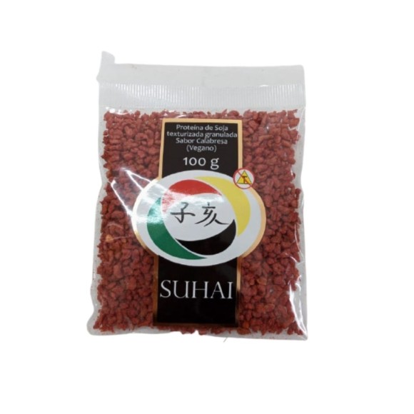 PROTEÍNA DE SOJA GRANULADA  SABOR CALABRESA SUHAI 100G